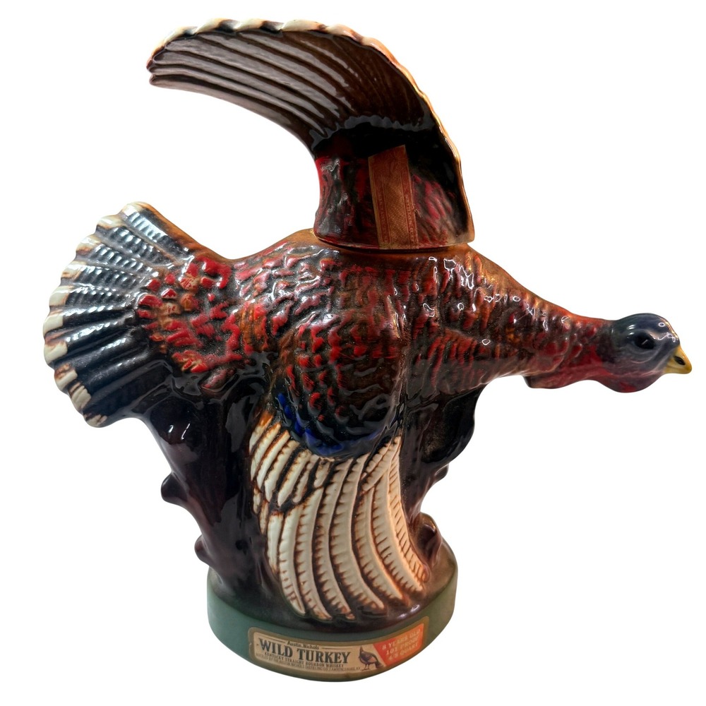 Vintage 70s Wild Turkey Flight Series Decanter Austin Nichols Rustic Collectible